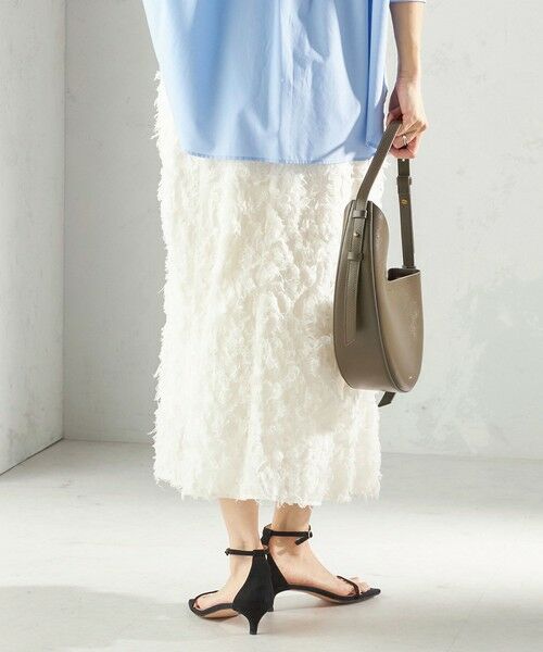 SHIPS / シップス ロング・マキシ丈スカート | 《予約》〈手洗い可能〉シアー カット ジャカード フレア スカート（セレモニー対応可） | 詳細6