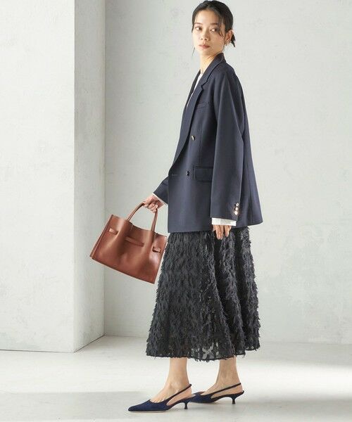 SHIPS / シップス ロング・マキシ丈スカート | 《予約》〈手洗い可能〉シアー カット ジャカード フレア スカート（セレモニー対応可） | 詳細19