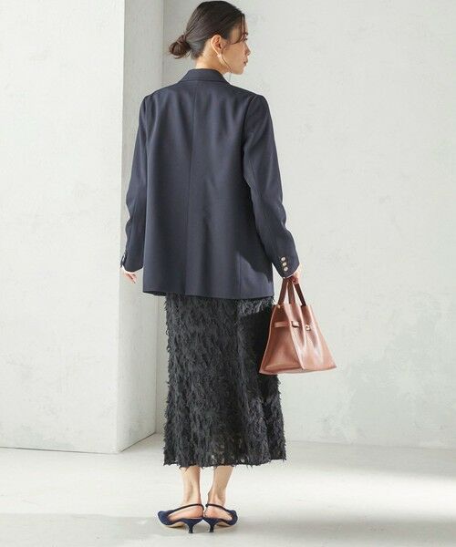 SHIPS / シップス ロング・マキシ丈スカート | 《予約》〈手洗い可能〉シアー カット ジャカード フレア スカート（セレモニー対応可） | 詳細20