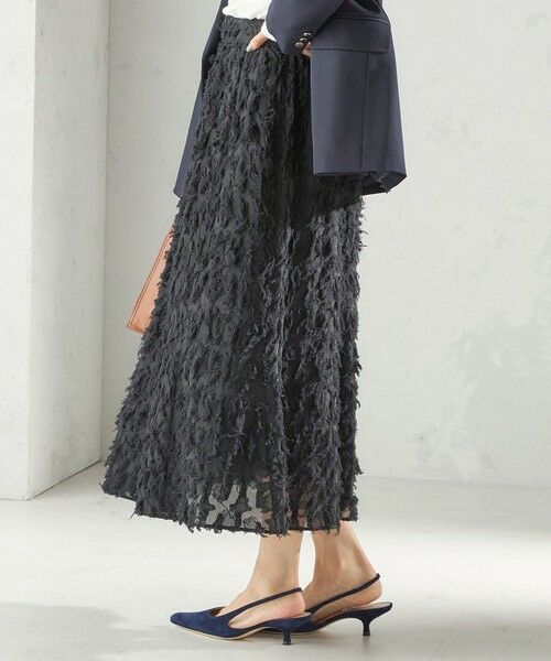 SHIPS / シップス ロング・マキシ丈スカート | 《予約》〈手洗い可能〉シアー カット ジャカード フレア スカート（セレモニー対応可） | 詳細23