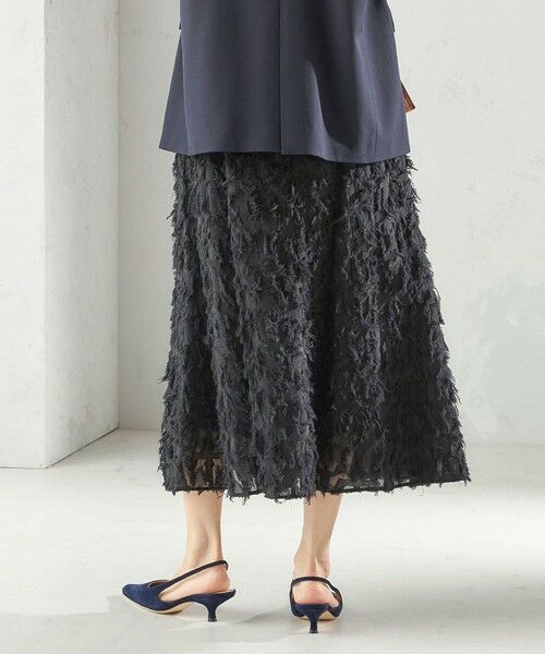 SHIPS / シップス ロング・マキシ丈スカート | 《予約》〈手洗い可能〉シアー カット ジャカード フレア スカート（セレモニー対応可） | 詳細24