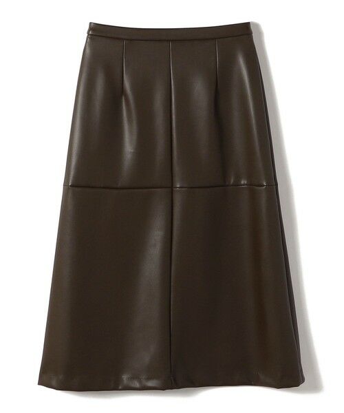 SHIPS / シップス ミニ・ひざ丈スカート | 〈手洗い可能〉合成皮革 ウエスト ゴム スカート | 詳細19