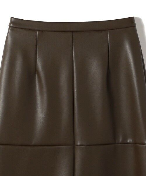 SHIPS / シップス ミニ・ひざ丈スカート | 〈手洗い可能〉合成皮革 ウエスト ゴム スカート | 詳細21