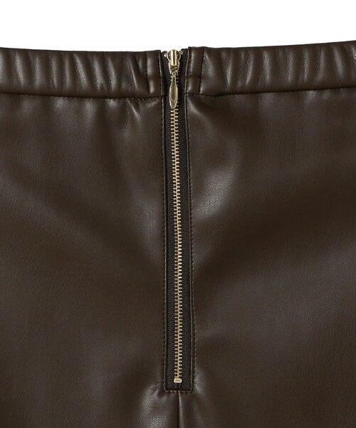 SHIPS / シップス ミニ・ひざ丈スカート | 〈手洗い可能〉合成皮革 ウエスト ゴム スカート | 詳細24