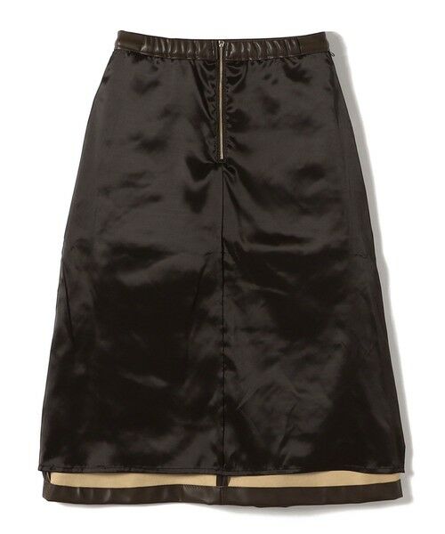 SHIPS / シップス ミニ・ひざ丈スカート | 〈手洗い可能〉合成皮革 ウエスト ゴム スカート | 詳細26