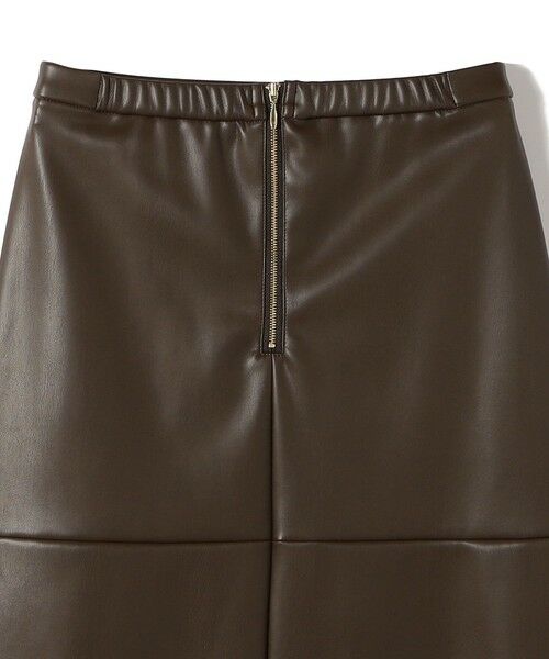 SHIPS / シップス ミニ・ひざ丈スカート | 〈手洗い可能〉合成皮革 ウエスト ゴム スカート | 詳細6