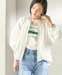 SHIPS / シップス ブルゾン | 《予約》〈 接触冷感 / 撥水加工〉TEXBRID(R) タフタ ギャザー 羽織 ブルゾン