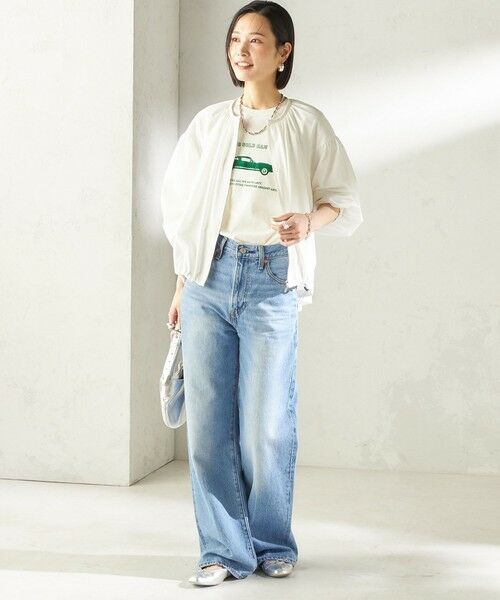 SHIPS / シップス ブルゾン | 《予約》〈 接触冷感 / 撥水加工〉TEXBRID(R) タフタ ギャザー 羽織 ブルゾン | 詳細1