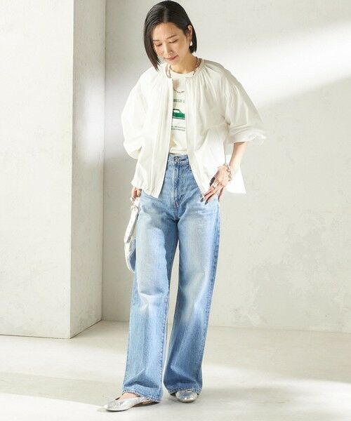 SHIPS / シップス ブルゾン | 《予約》〈 接触冷感 / 撥水加工〉TEXBRID(R) タフタ ギャザー 羽織 ブルゾン | 詳細2