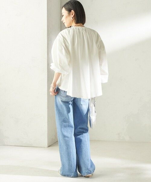 SHIPS / シップス ブルゾン | 《予約》〈 接触冷感 / 撥水加工〉TEXBRID(R) タフタ ギャザー 羽織 ブルゾン | 詳細4