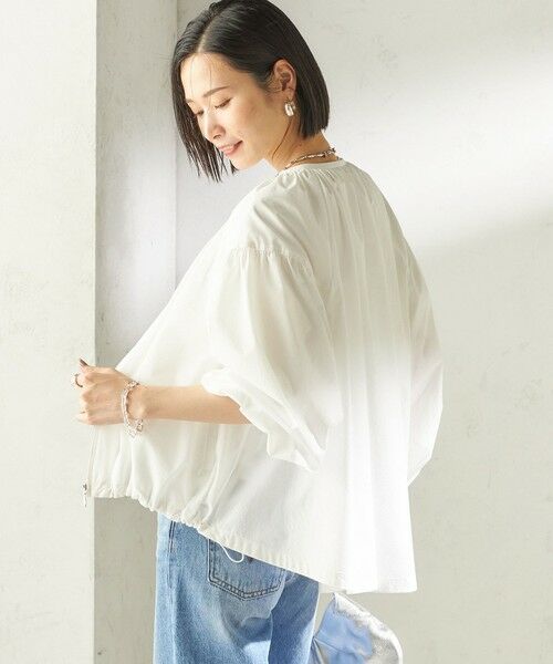 SHIPS / シップス ブルゾン | 《予約》〈 接触冷感 / 撥水加工〉TEXBRID(R) タフタ ギャザー 羽織 ブルゾン | 詳細6