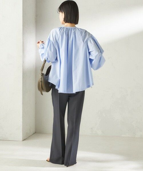 SHIPS / シップス ブルゾン | 《予約》〈 接触冷感 / 撥水加工〉TEXBRID(R) タフタ ギャザー 羽織 ブルゾン | 詳細13