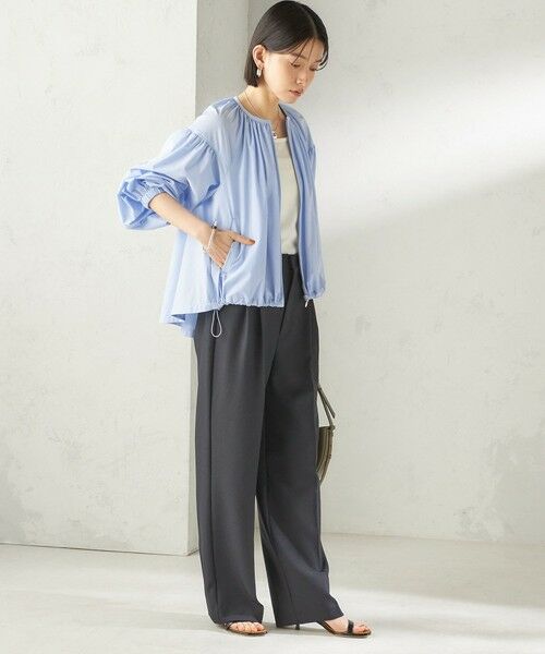 SHIPS / シップス ブルゾン | 《予約》〈 接触冷感 / 撥水加工〉TEXBRID(R) タフタ ギャザー 羽織 ブルゾン | 詳細14