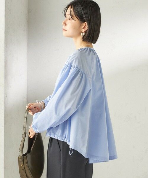 SHIPS / シップス ブルゾン | 《予約》〈 接触冷感 / 撥水加工〉TEXBRID(R) タフタ ギャザー 羽織 ブルゾン | 詳細18