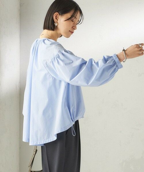 SHIPS / シップス ブルゾン | 《予約》〈 接触冷感 / 撥水加工〉TEXBRID(R) タフタ ギャザー 羽織 ブルゾン | 詳細19