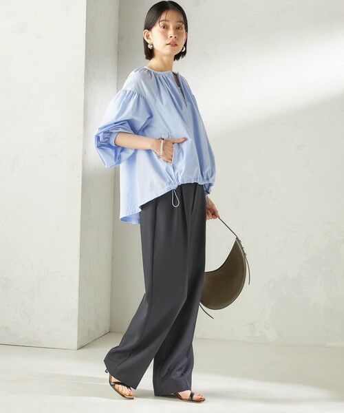 SHIPS / シップス ブルゾン | 《予約》〈 接触冷感 / 撥水加工〉TEXBRID(R) タフタ ギャザー 羽織 ブルゾン | 詳細23