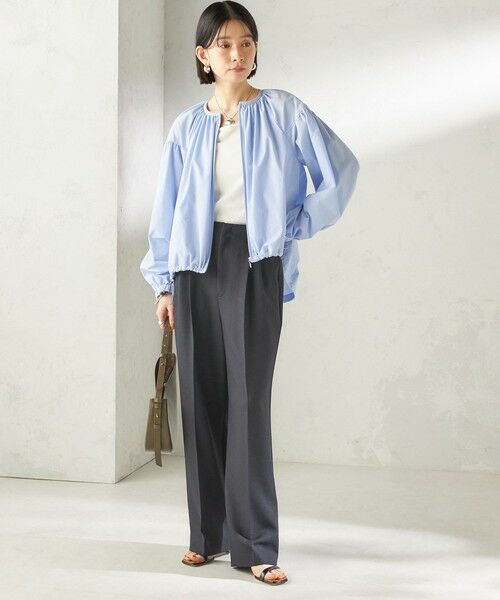 SHIPS / シップス ブルゾン | 《予約》〈 接触冷感 / 撥水加工〉TEXBRID(R) タフタ ギャザー 羽織 ブルゾン | 詳細11