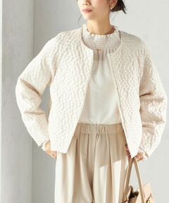 SHIPS / シップス ブルゾン | 《予約》ミニ フラワー ジャカード ブルゾン（セレモニー対応可）