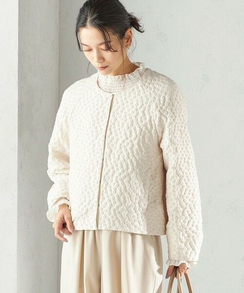 SHIPS / シップス ブルゾン | 《予約》ミニ フラワー ジャカード ブルゾン（セレモニー対応可） | 詳細12