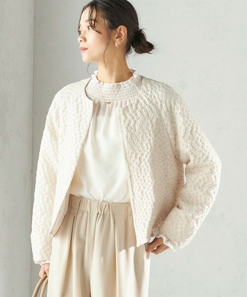 SHIPS / シップス ブルゾン | 《予約》ミニ フラワー ジャカード ブルゾン（セレモニー対応可） | 詳細5