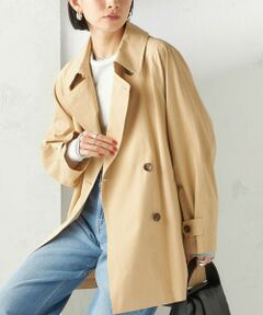 SHIPS / シップス トレンチコート | 《予約》〈撥水加工〉バック ギャザー ドロスト ミディ丈 トレンチ