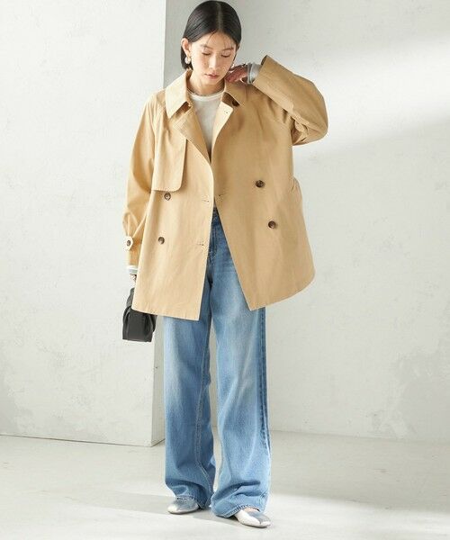 SHIPS / シップス トレンチコート | 《予約》〈撥水加工〉バック ギャザー ドロスト ミディ丈 トレンチ | 詳細1