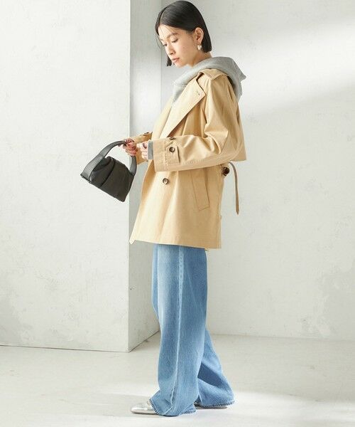 SHIPS / シップス トレンチコート | 《予約》〈撥水加工〉バック ギャザー ドロスト ミディ丈 トレンチ | 詳細12