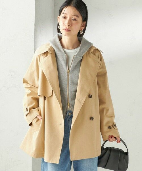 SHIPS / シップス トレンチコート | 《予約》〈撥水加工〉バック ギャザー ドロスト ミディ丈 トレンチ | 詳細14