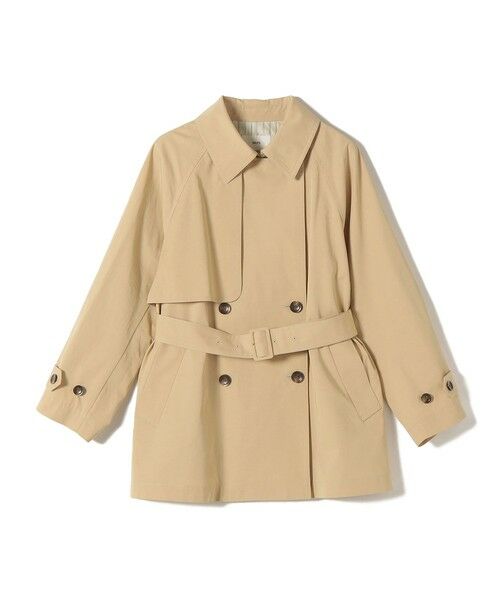 SHIPS / シップス トレンチコート | 《予約》〈撥水加工〉バック ギャザー ドロスト ミディ丈 トレンチ | 詳細19