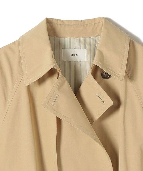 SHIPS / シップス トレンチコート | 《予約》〈撥水加工〉バック ギャザー ドロスト ミディ丈 トレンチ | 詳細22