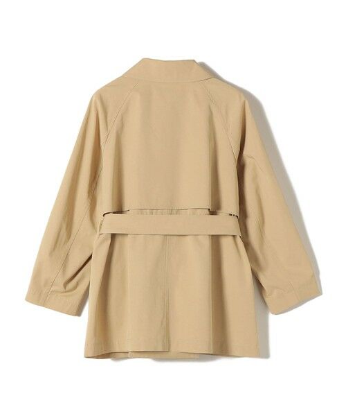 SHIPS / シップス トレンチコート | 〈撥水加工〉バック ギャザー ドロスト ミディ丈 トレンチ コート | 詳細30