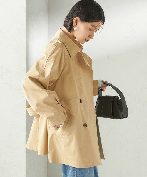 SHIPS / シップス トレンチコート | 《予約》〈撥水加工〉バック ギャザー ドロスト ミディ丈 トレンチ | 詳細6