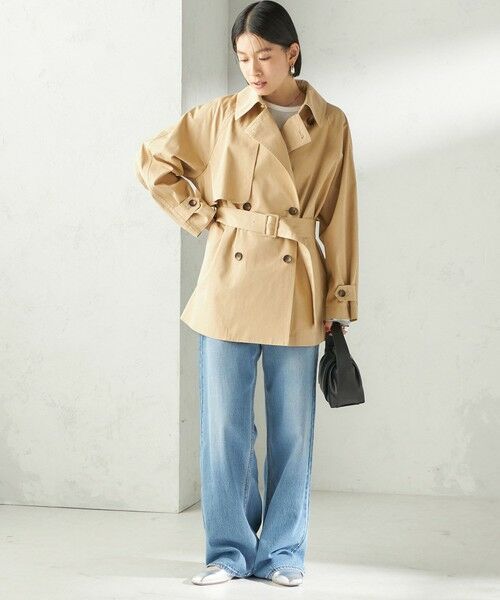 SHIPS / シップス トレンチコート | 《予約》〈撥水加工〉バック ギャザー ドロスト ミディ丈 トレンチ | 詳細7