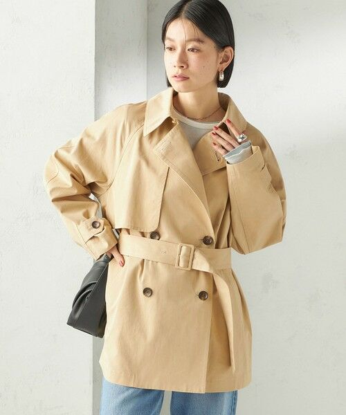 SHIPS / シップス トレンチコート | 《予約》〈撥水加工〉バック ギャザー ドロスト ミディ丈 トレンチ | 詳細8