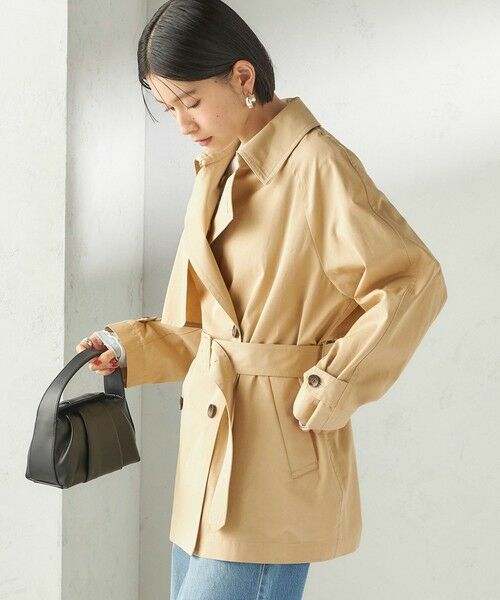 SHIPS / シップス トレンチコート | 《予約》〈撥水加工〉バック ギャザー ドロスト ミディ丈 トレンチ | 詳細9