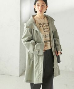 《予約》〈手洗い可 / 撥水加工 / UVカット〉 スタンドカラー フード コート