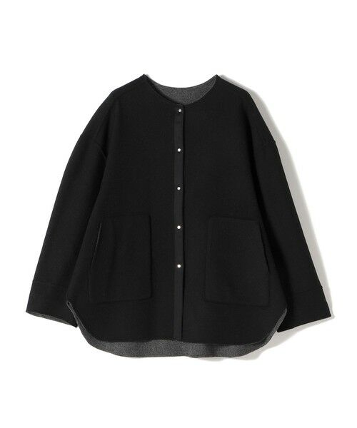 SHIPS / シップス その他アウター | セミ 梳毛 配色 リバー ノーカラー コート | 詳細10
