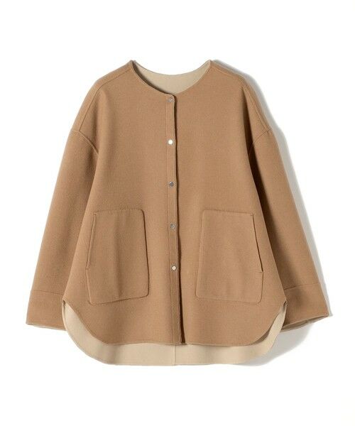 SHIPS / シップス その他アウター | セミ 梳毛 配色 リバー ノーカラー コート | 詳細21