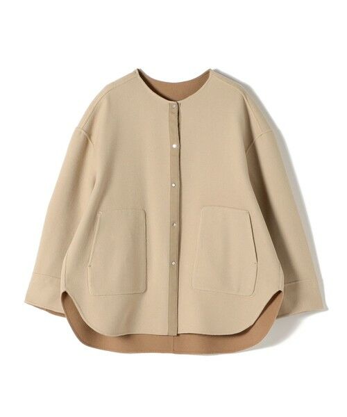 SHIPS / シップス その他アウター | セミ 梳毛 配色 リバー ノーカラー コート | 詳細23