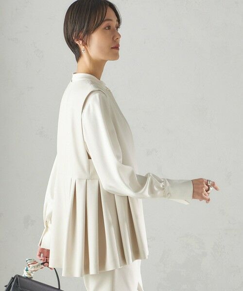 SHIPS / シップス ベスト | ダブル クロス ジレ オフホワイト（セレモニー対応可） | 詳細10