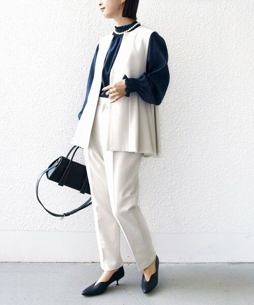 SHIPS / シップス ベスト | ダブル クロス ジレ オフホワイト（セレモニー対応可） | 詳細12