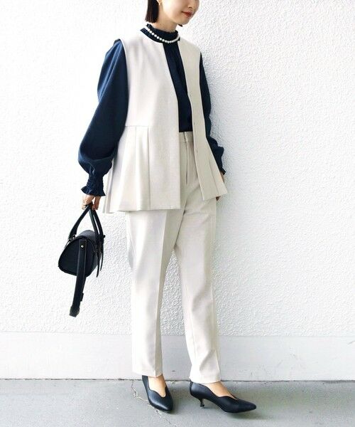 SHIPS / シップス ベスト | ダブル クロス ジレ オフホワイト（セレモニー対応可） | 詳細14