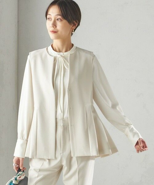 SHIPS / シップス ベスト | ダブル クロス ジレ オフホワイト（セレモニー対応可） | 詳細6