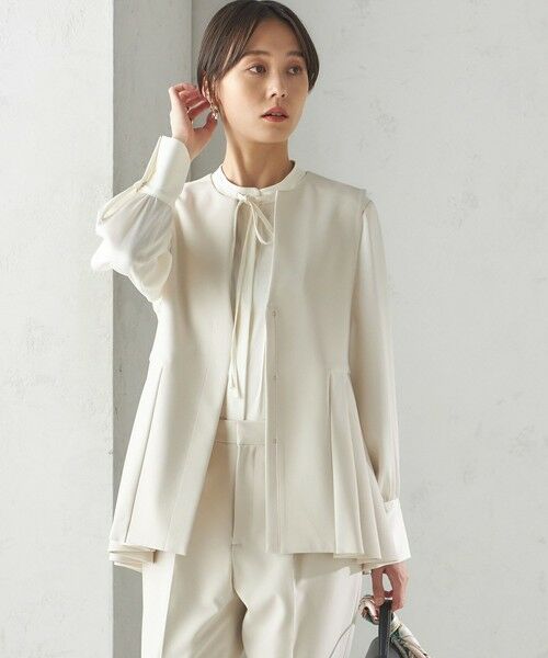 SHIPS / シップス ベスト | ダブル クロス ジレ オフホワイト（セレモニー対応可） | 詳細7