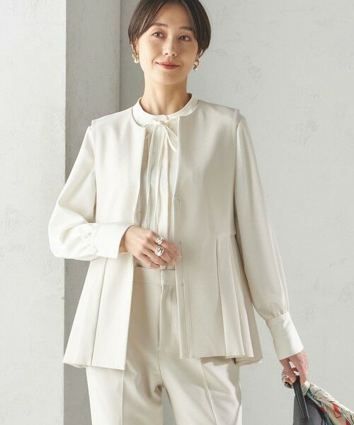 SHIPS / シップス ベスト | ダブル クロス ジレ オフホワイト（セレモニー対応可）（オフホワイト）