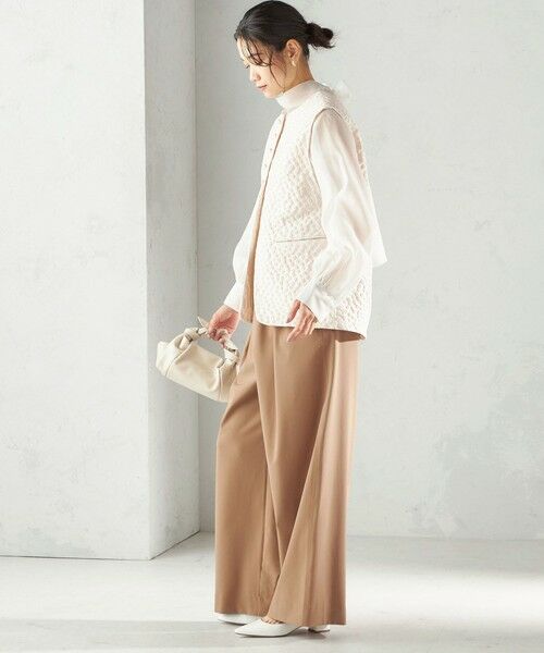 SHIPS / シップス ベスト | 《予約》ミニ フラワー ジャカード パール モチーフ ボタン ジレ（セレモニー対応可） | 詳細10