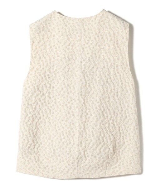 SHIPS / シップス ベスト | 《予約》ミニ フラワー ジャカード パール モチーフ ボタン ジレ（セレモニー対応可） | 詳細15