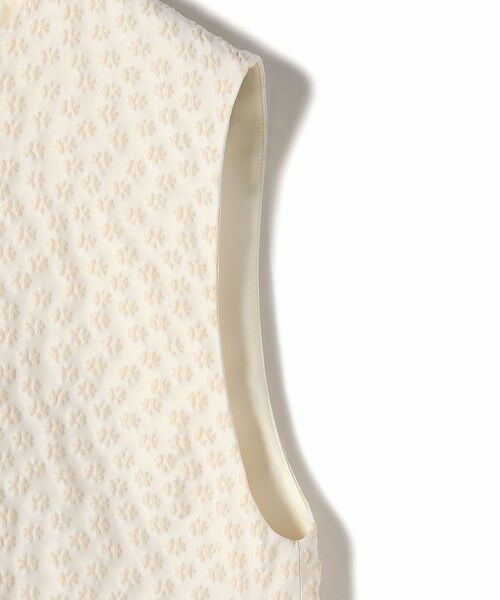 SHIPS / シップス ベスト | 《予約》ミニ フラワー ジャカード パール モチーフ ボタン ジレ（セレモニー対応可） | 詳細17