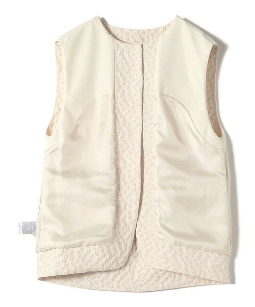 SHIPS / シップス ベスト | 《予約》ミニ フラワー ジャカード パール モチーフ ボタン ジレ（セレモニー対応可） | 詳細21