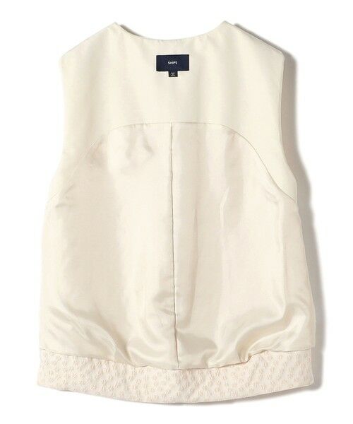SHIPS / シップス ベスト | 《予約》ミニ フラワー ジャカード パール モチーフ ボタン ジレ（セレモニー対応可） | 詳細22